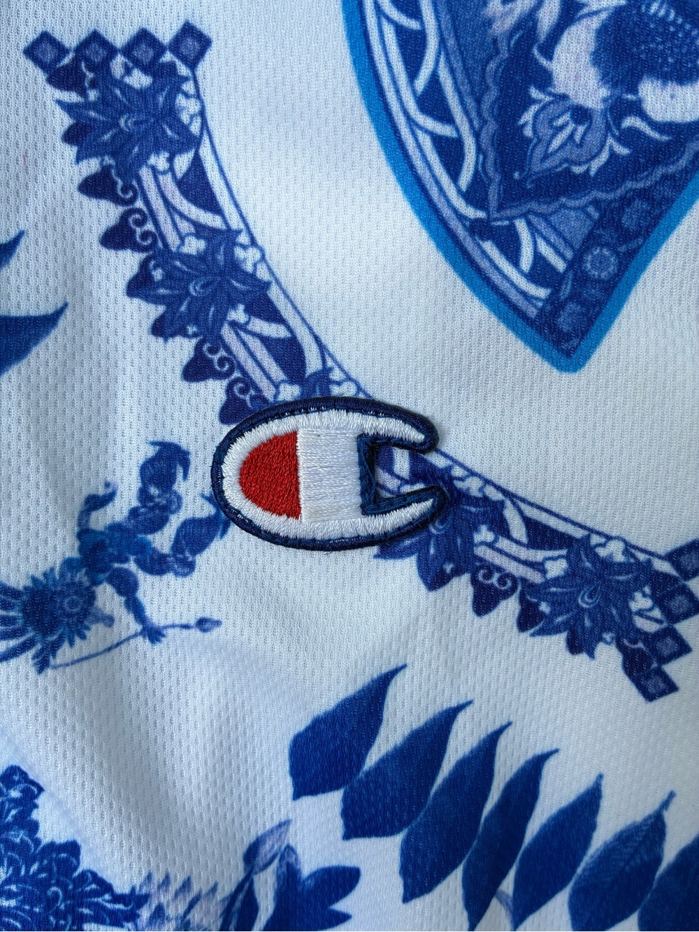 Champion Men’s White & Blue Printed Basketball Shorts - Picture 3 of 6